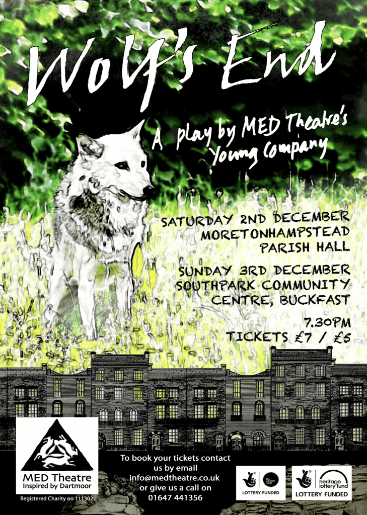 A poster for the young people's play Wolf's End